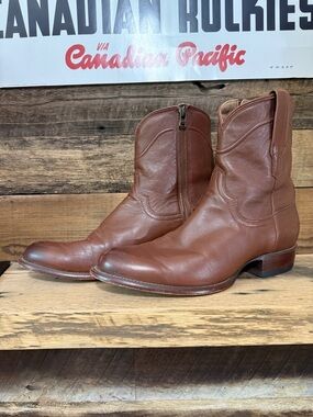 Tecovas Brown Leather Zip Western Boots